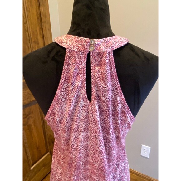 Rewind Blouse Size Large  Halter Collar Neck w/keyhole Lace Front Boho Western - Picture 5 of 9